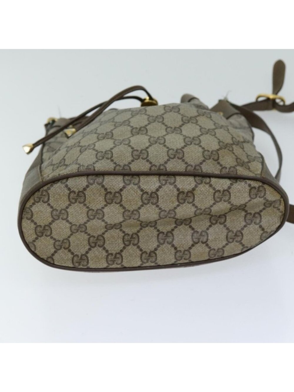 Authentic GUCCI Web Sherry Line GG Supreme Shoulder Bag Beige Red 41 02 034 - Picture 12 of 16